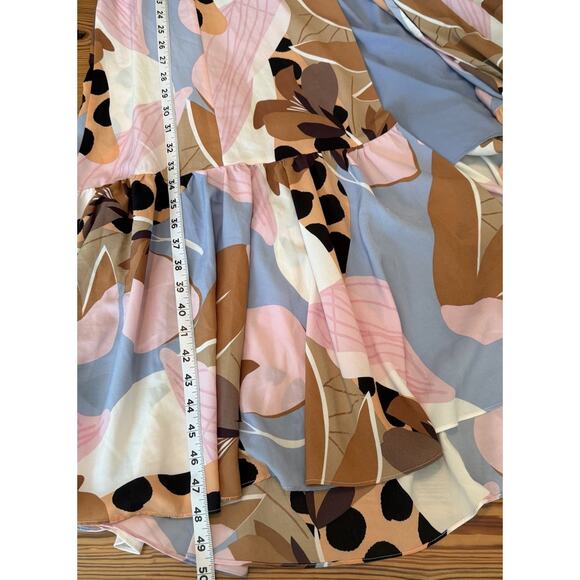 Anthropologie Hutch Bloom Wrap Maxi Dress Sz S Open Tie Back Party Wedding Date - Picture 14 of 16
